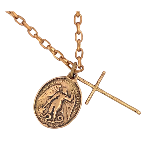 St. Michael and Cross Necklace 03